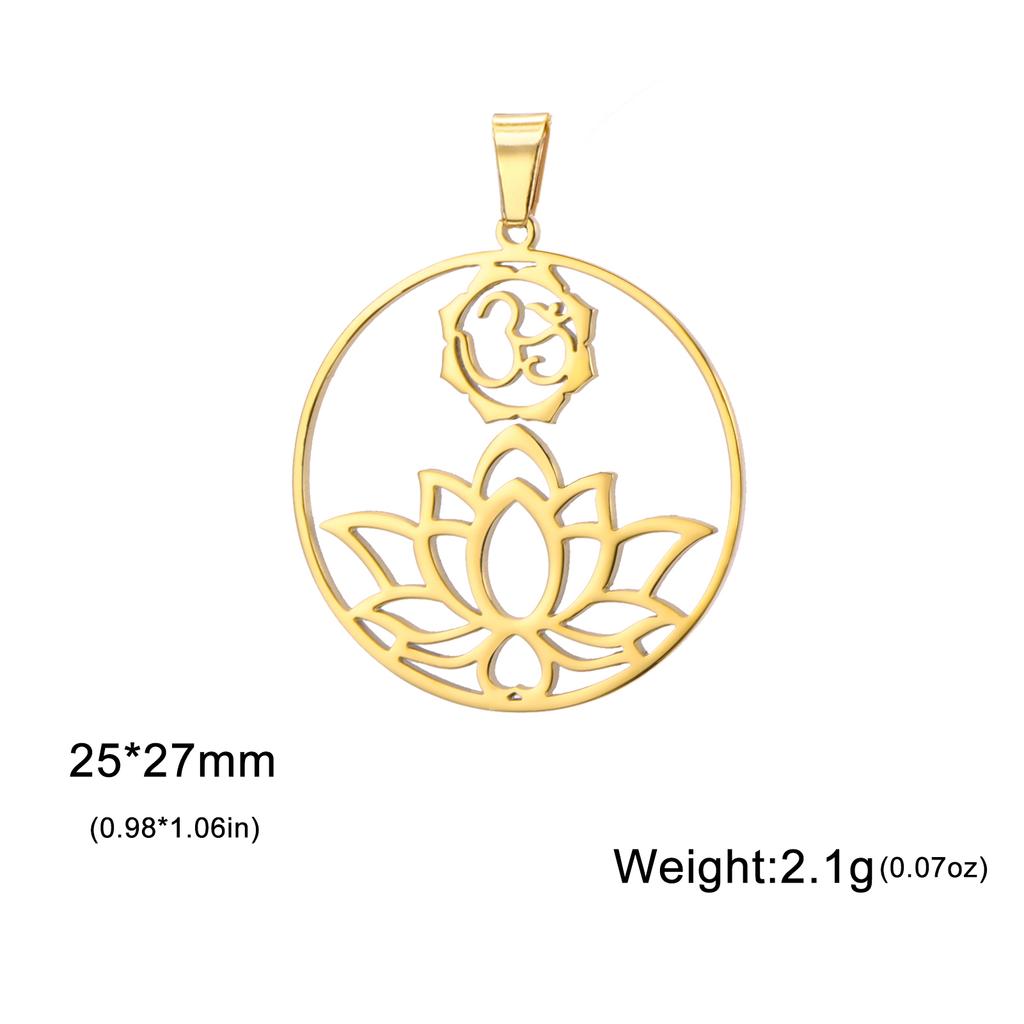 Dawapara Aum Om Ohm Pendant Sanskrit Symbol Yoga Spiritual Charms for Jewelry Making Stainless Steel Accessories