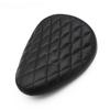 Motorcycle Retro Black Leather Solo Seat for Harley Custom Chopper Bobber Leather Saddle Seat