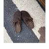 Baotou Half Slippers Woolen Slippers Women's Winter Wear New Thick-bottomed Velvet Woolen Cotton Mop