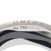 Omega R604CL01001 #10(JP Boyutu) yüzük siyah K18 beyaz altın/seramik Kadın