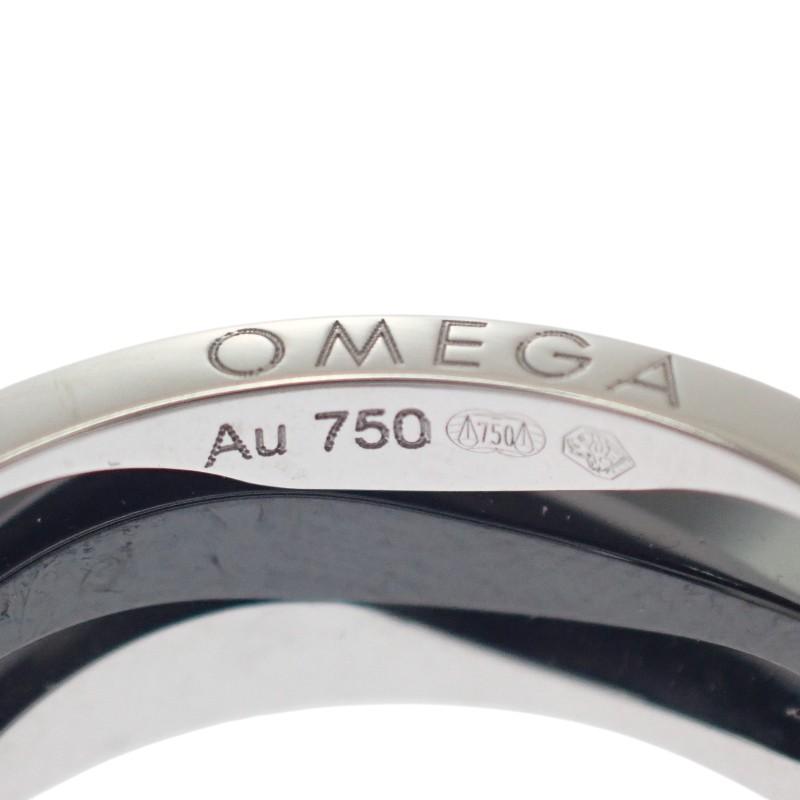 Omega R604CL01001 #10(JP Boyutu) yüzük siyah K18 beyaz altın/seramik Kadın