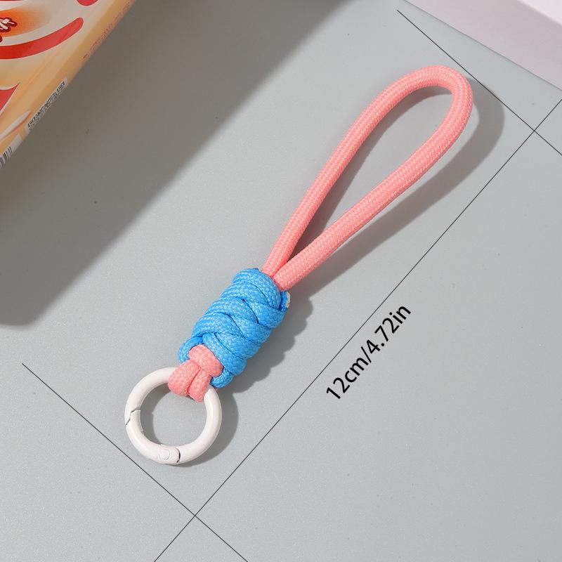 Paracord Braided Woven Keychain Lanyard Buckle Emergency Survival Bagpack Key Ring Wristlet Strap Car Trinket Key Holder
