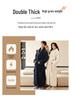 Herren- und Damen-Winter-Flanell-Langmantel-Pyjama - Beidseitiger Korallenfleece, Knöchellang