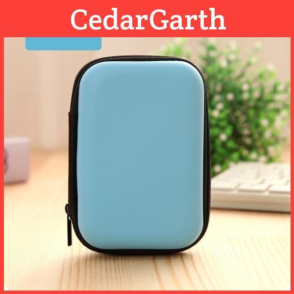Elegant Mini Zipper Earphone Bag With Mesh Pocket And High Quality Eva Material For Safe Travel