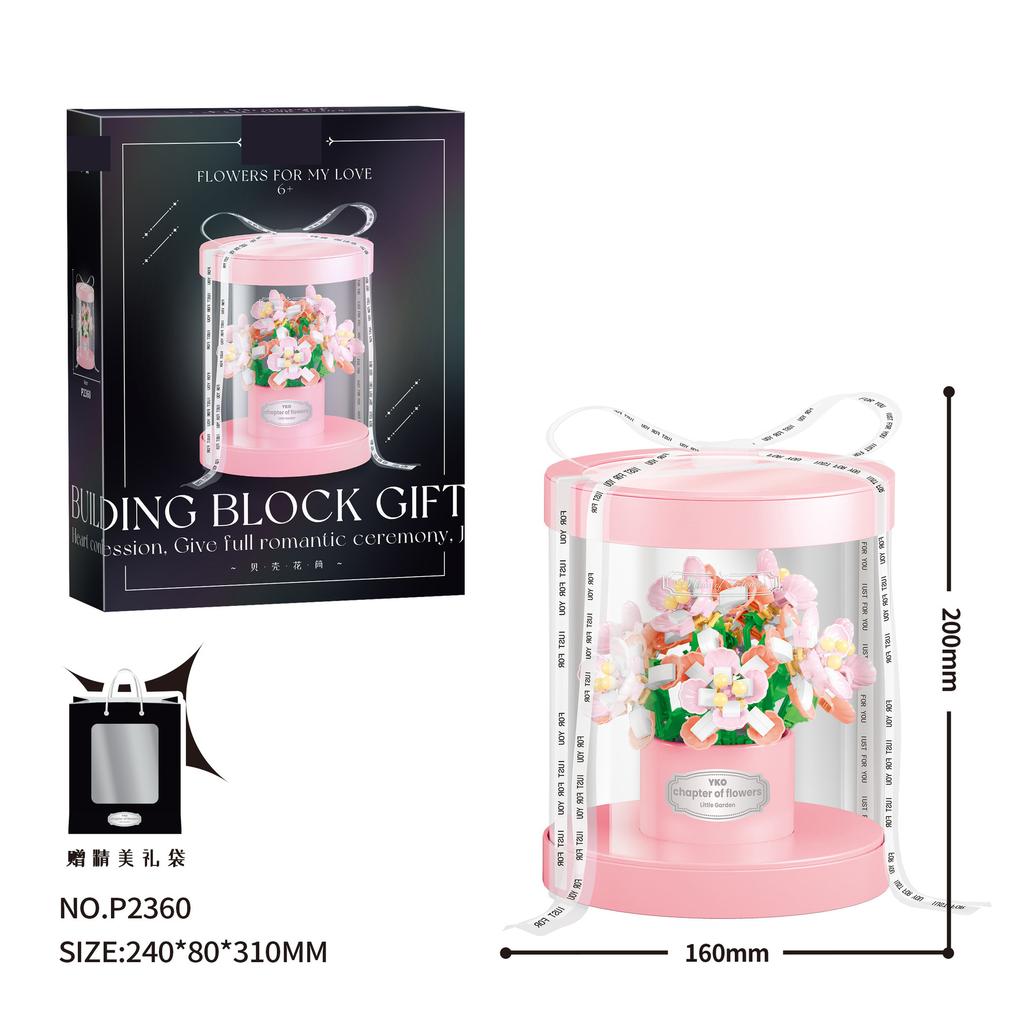 Bouquet Flower Bricks Constructor Set Micro Building Blocks Children Toy Adult Particle Building Block Mini Toy Decoration Home