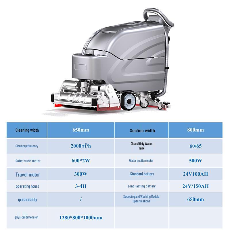 XS65 Low Noise Durable Floor Scrubber for Offices & Nursing Homes - Ideal for Daily Cleaning