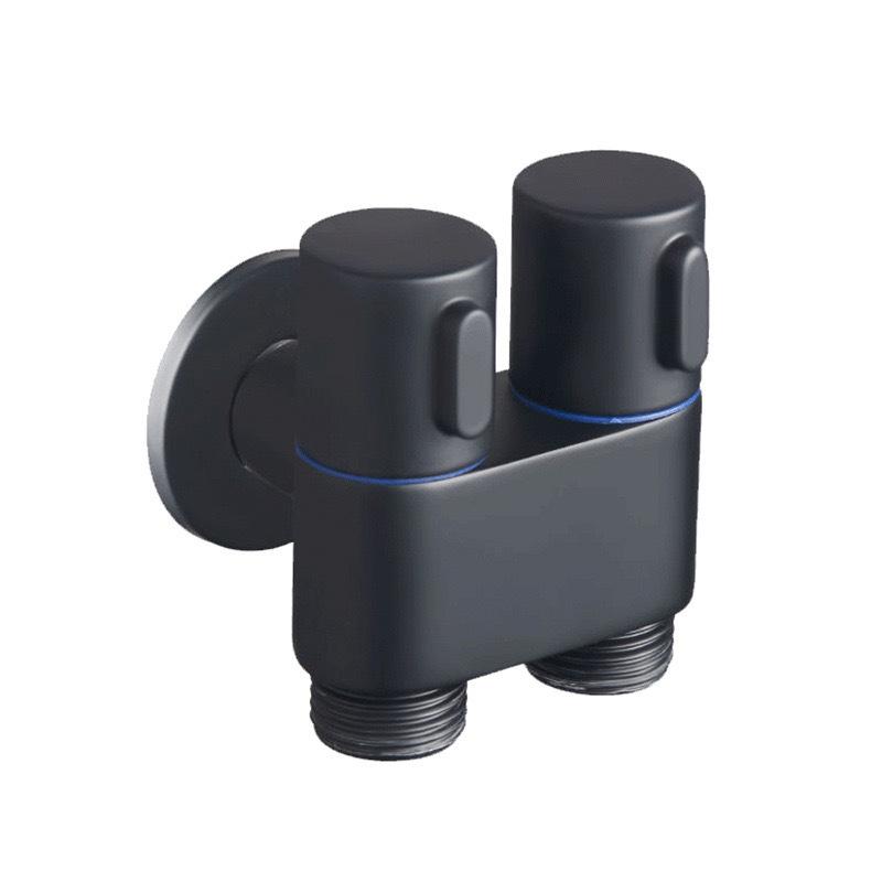 Zinc Alloy Angle Valve Wall Mount Toilet Bidet Sprayer Set One In Two Out Water Cleaning Sprayer for Bathroom Toilet Accessories