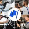 [Ideal for Protection Film Construction] Car Wrap Tool Set: Scraper, Squeegee, with Felt ,