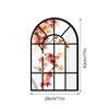 28x43cm Acrylic Arched Window Wall Mirror Wall Decorative Mirror Windowpane Arch Mirror for Bathroom Farmhouse Vanity Room Decor