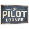 Vintage Metallschild Piloten-Crew-Raum Wandkunst Dekoration 8x12 Zoll Luftfahrt Blechschild für Bar Pub Man Cave Garage