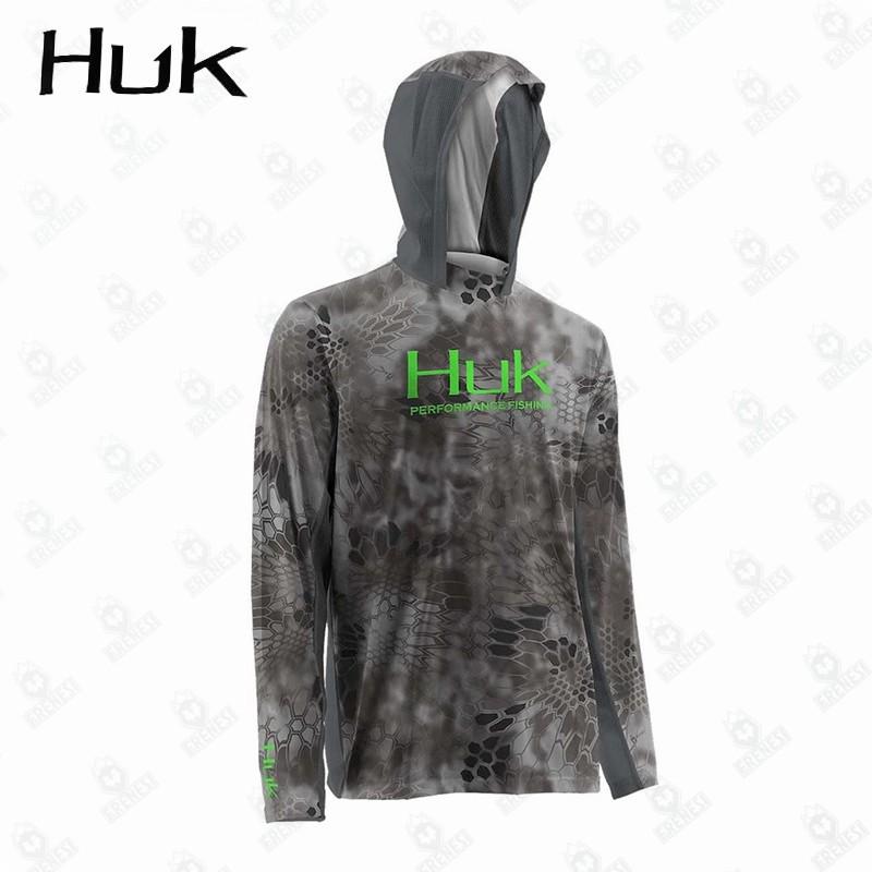 Mens Long Sleeve Fishing Hoodie UPF Sun Protection Quick Dry Outdoor Apparel Lure