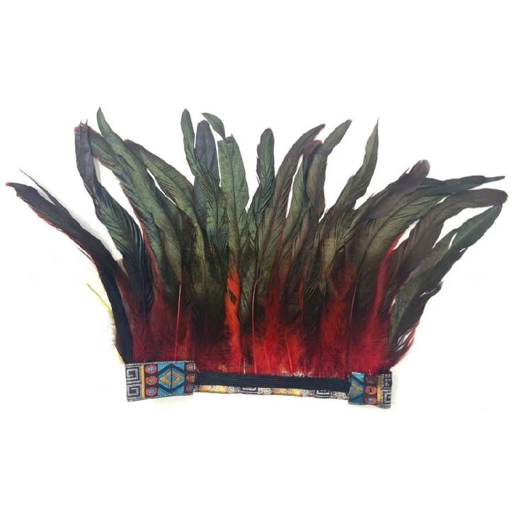 Natives American Costume Hairband for Carnivals Party Festival Props Feathered Hairband Indian Hairhoop Cosplay Headwear