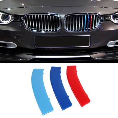 3 adet M Styling Araba Ön Izgara Trim Tampon Kapak Şeritler Çıkartmalar BMW 4 Serisi için F32 F33 F36 11 çubuklar