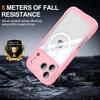 For iPhone 17 Pro Max Magnetic Case PC+TPU Phone Cover with Tempered Glass Screen Film