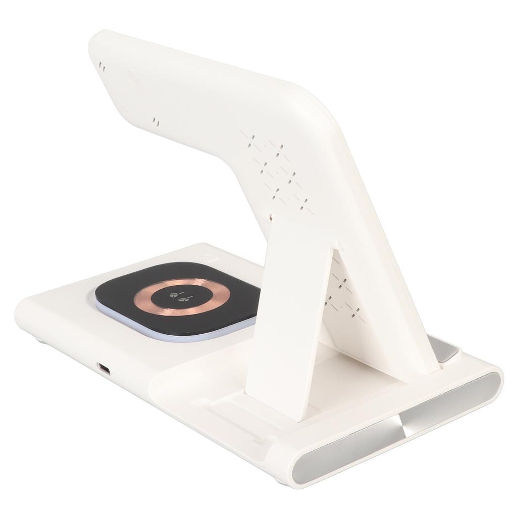 4 In 1 Wireless Charger Station Foldable Fast Charging Station Stand with Night Light for IPhone