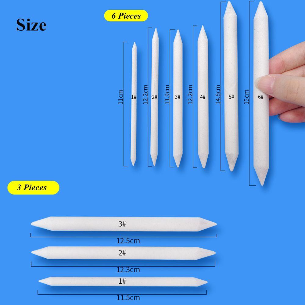 3/6 Pcs Painting Art Double Head Sketching Smudge Stump Stick Paper Pencil Drawing Tool