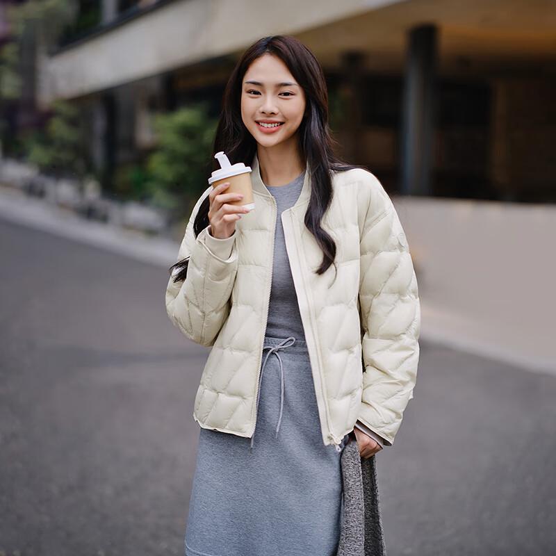 Tanboer Women's Lightweight Baseball Collar Down Jacket TB5330212Z