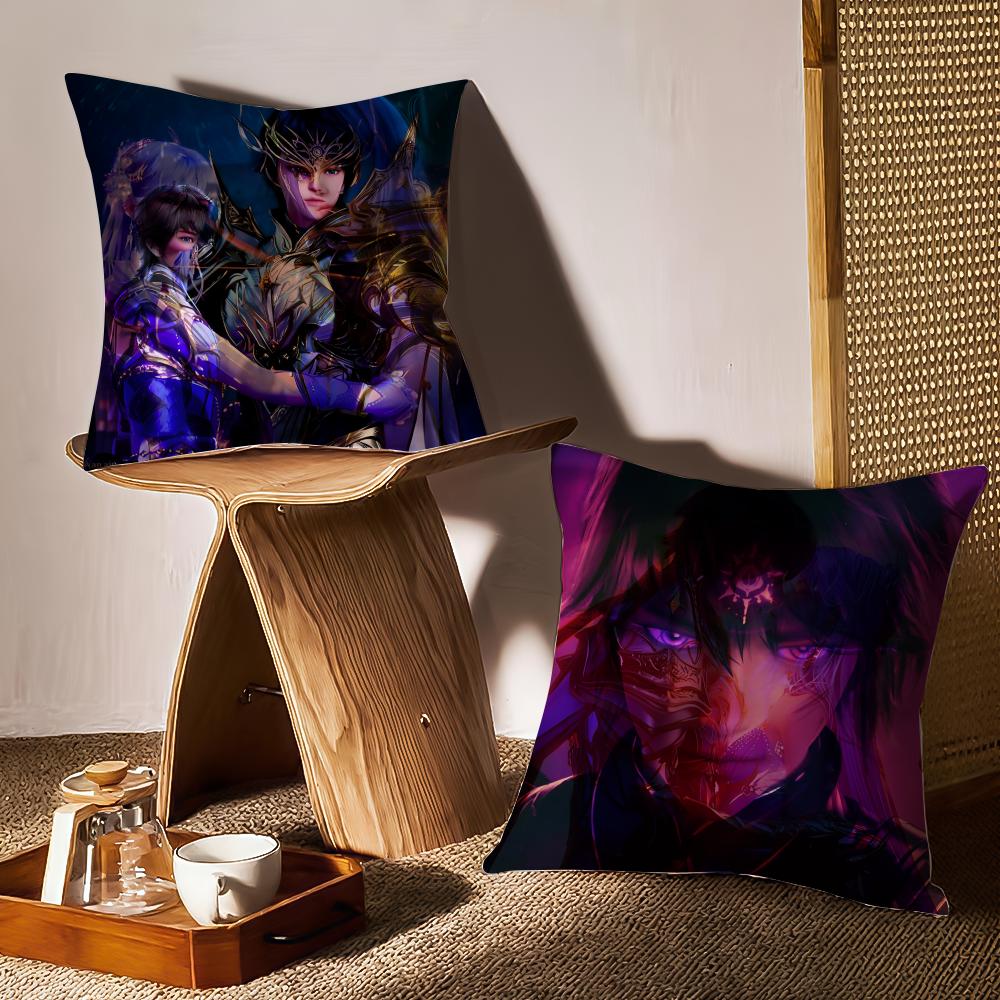 Divine Seal Throne Cushion Cover Anti-dustmite Pillowcase Invisible Zipper Silky Short Plush Sofa Cushion Cover