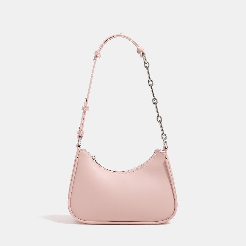 

Повседневная маленькая сумка через плечо на плечо с модным дизайном в форме полумесяца под мышкой для женщин розовый