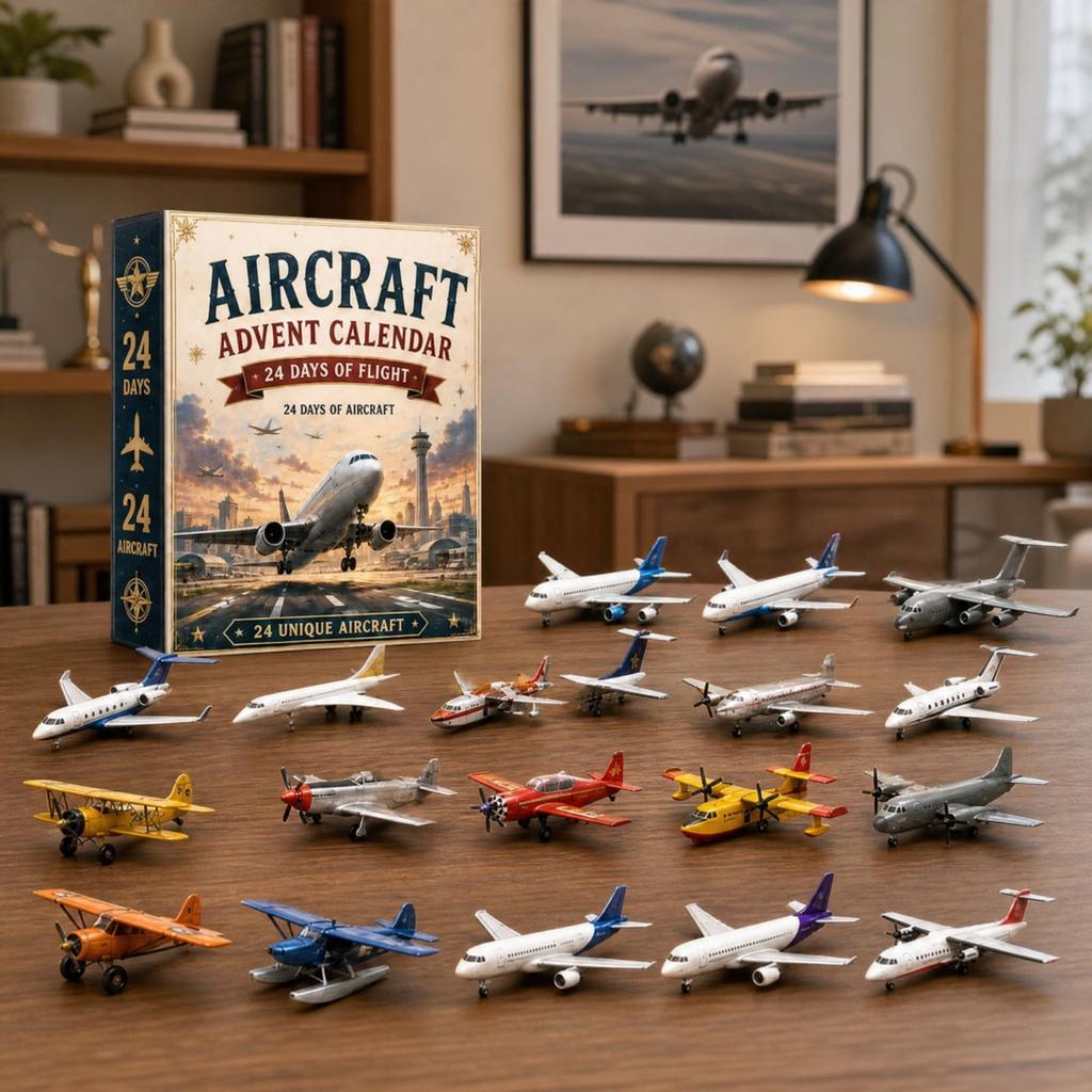 2D Airplane Countdown Calendar with Surprise Gifts