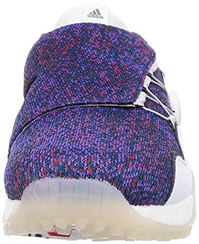 Adidas Golf Code Chaos Boa 21 Herren Golfschuhe, Weiß/Legend Marine/Scharlachrot, Größe 27,5 cm