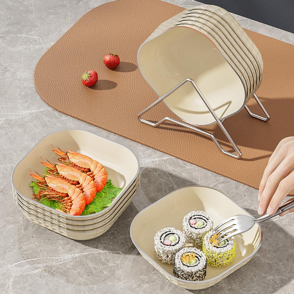 Plastic Fruit Plate White Spitting Bone Dish Household Sauce Dish  Dinning Table