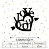 LOVE Arrow Metal Wall Art Romantic Gift Black Iron Indoor Outdoor Wedding Valentine Decor