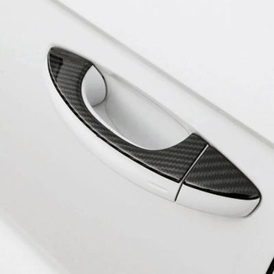 For Volkswagen VW T-ROC Atlas Teramont 2017-2024 Carbon Fiber Printed Door Handle Cover Moulding Trim Frame For Skoda Octavia