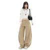 Women's American Retro Patchwork Wide-Leg Cargo Pants
