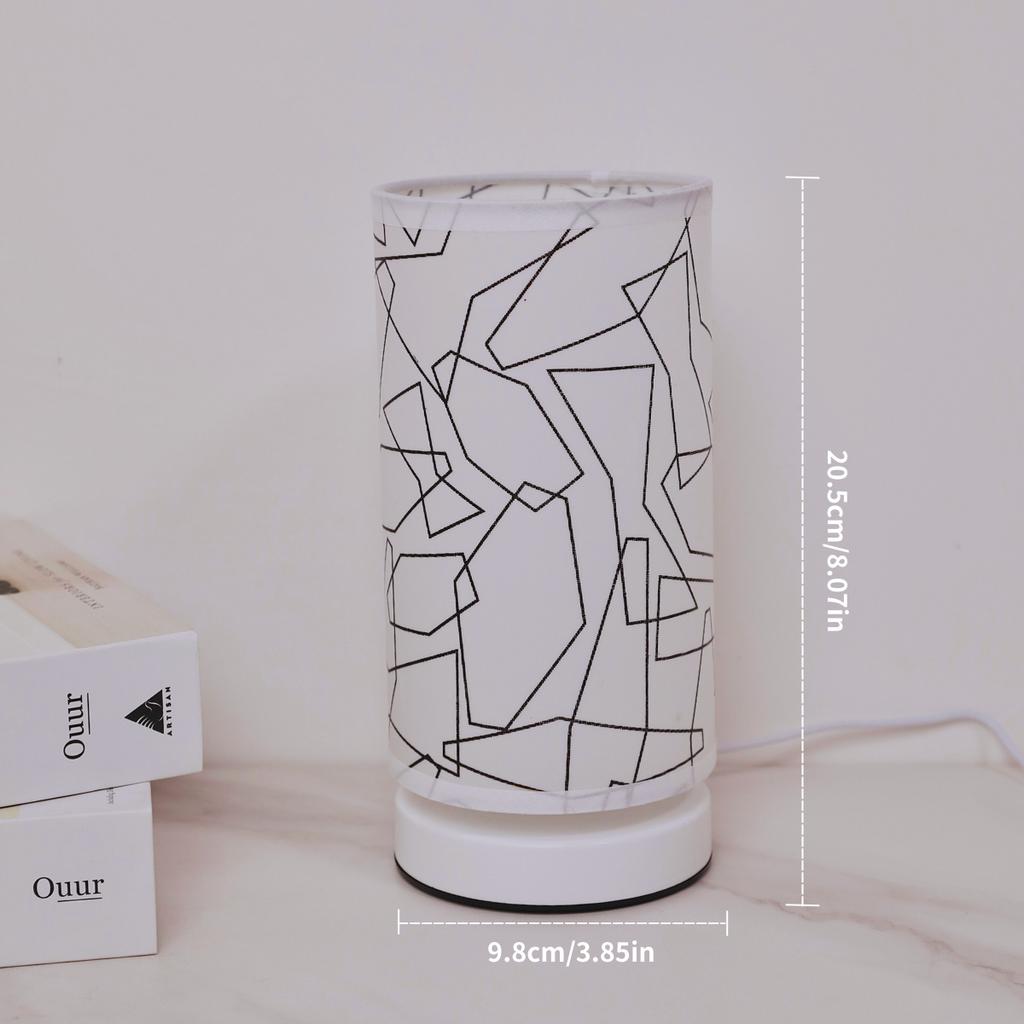 USB Fabric Desk Lamp, Suitable for Bedroom, Office, Bedside Table, Bookshelf, and Living Room Decoration