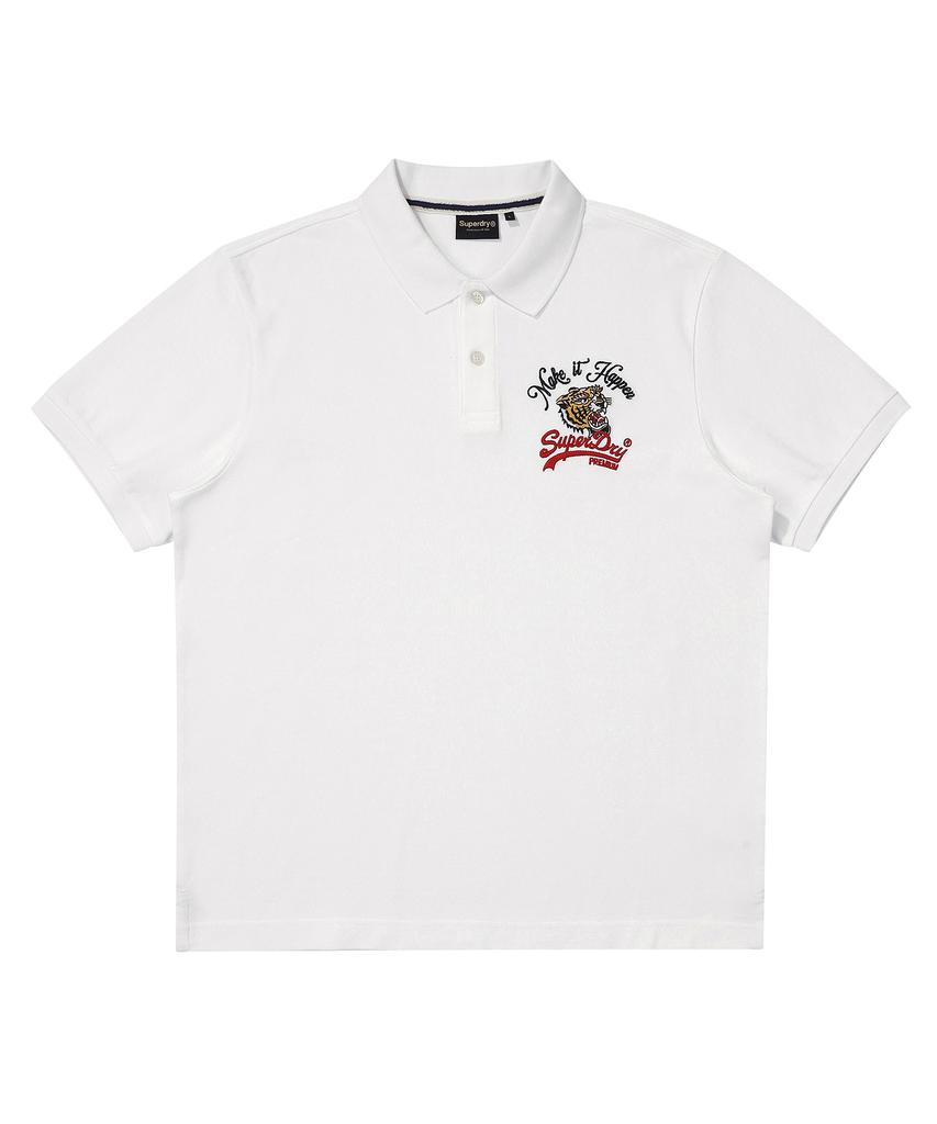 Syupeodeulai Tiger Logo Polo Shirt White