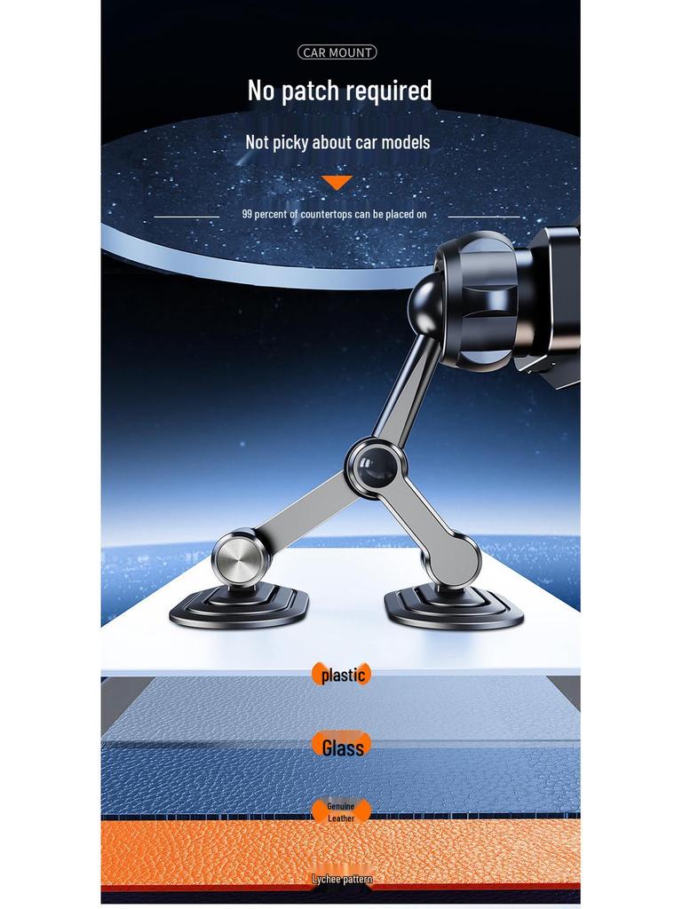 Metal Gravity Car Phone Holder 2025 Model, All-Aluminum for Dashboard Navigation