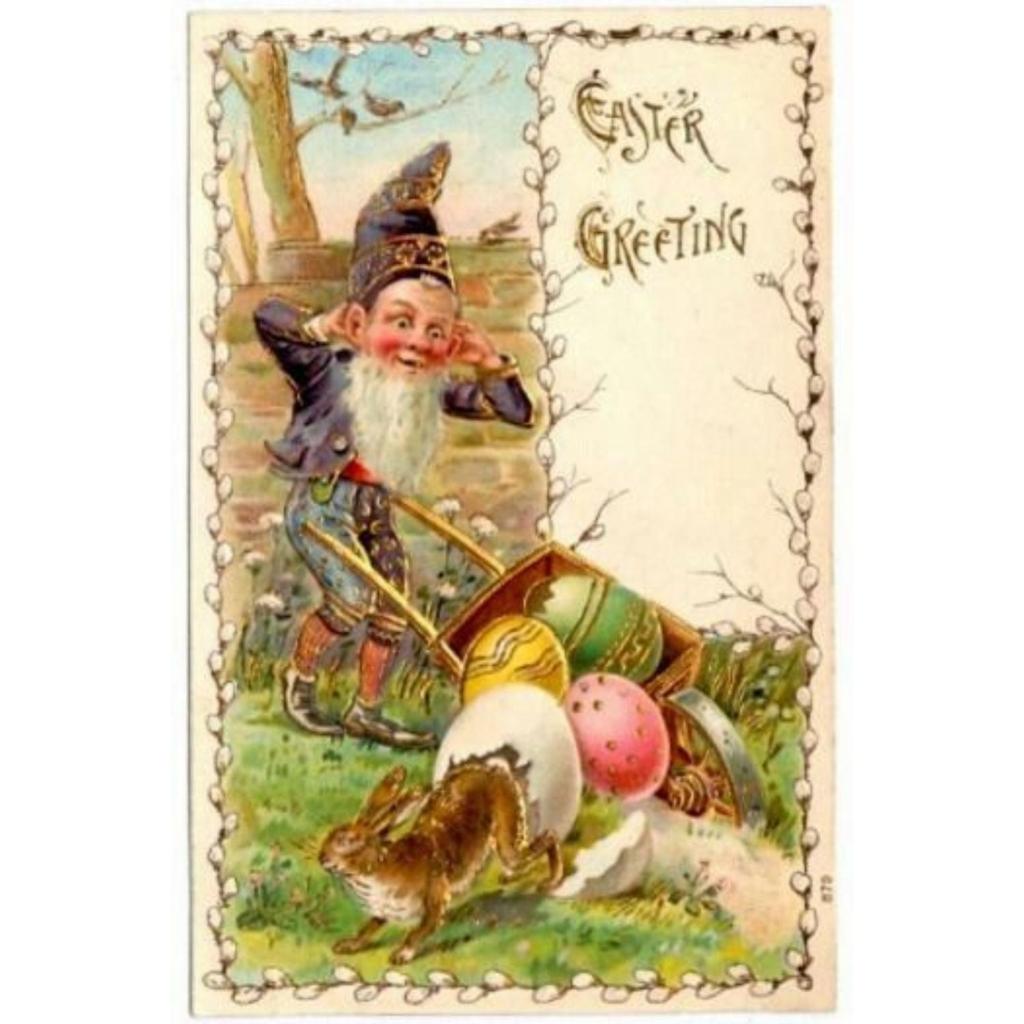 Retro Metal Wall Sign, Easter Bunny with Eggs, Vintage Tin Plate Home Decor