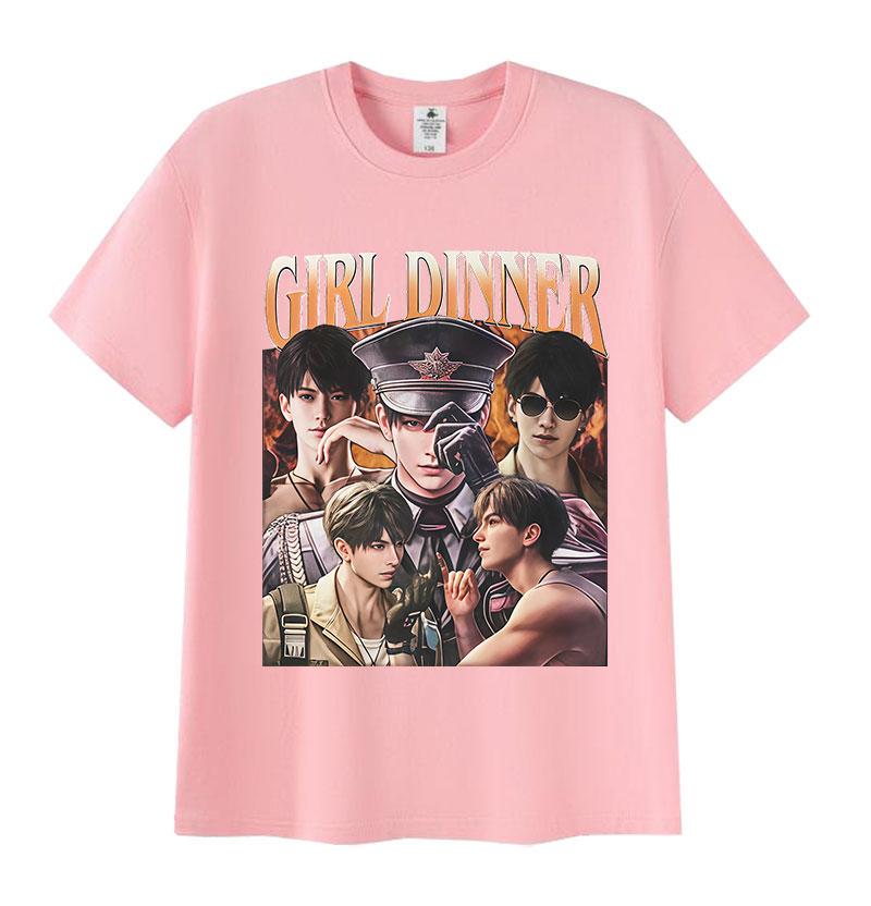 Cute Girl Dinner Caleb Graphic T Shirt Love and Deepspace Novelty Short Sleeve TShirts Unisex Summer High Quality Cotton T-Shirt