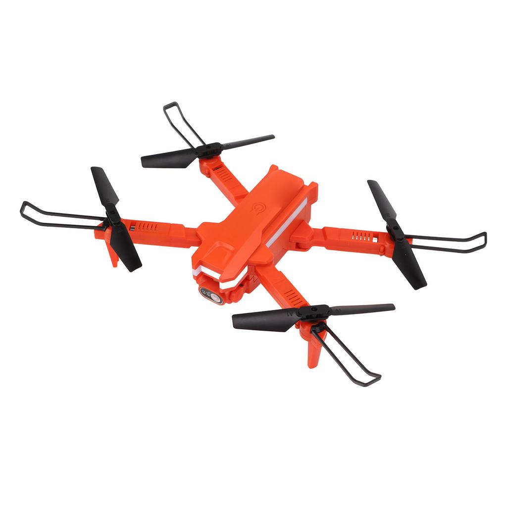 Foldable Drone Plastic 4K Fixed Height Remote Control Aerial Photography Quadcopter with Double Camera Orange