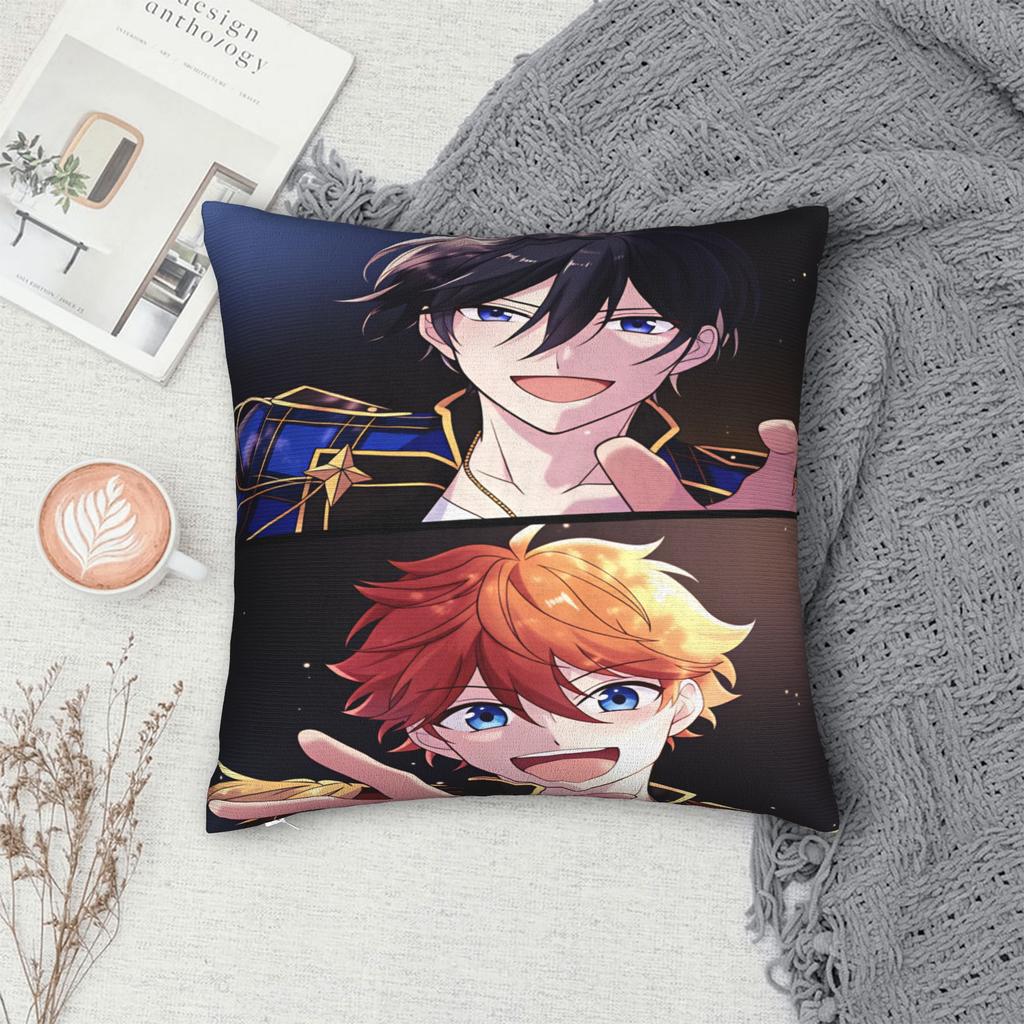Pillow Cover Ensembles-Stars Kawaii Pillow Case For Living Room Chair Pillowcases