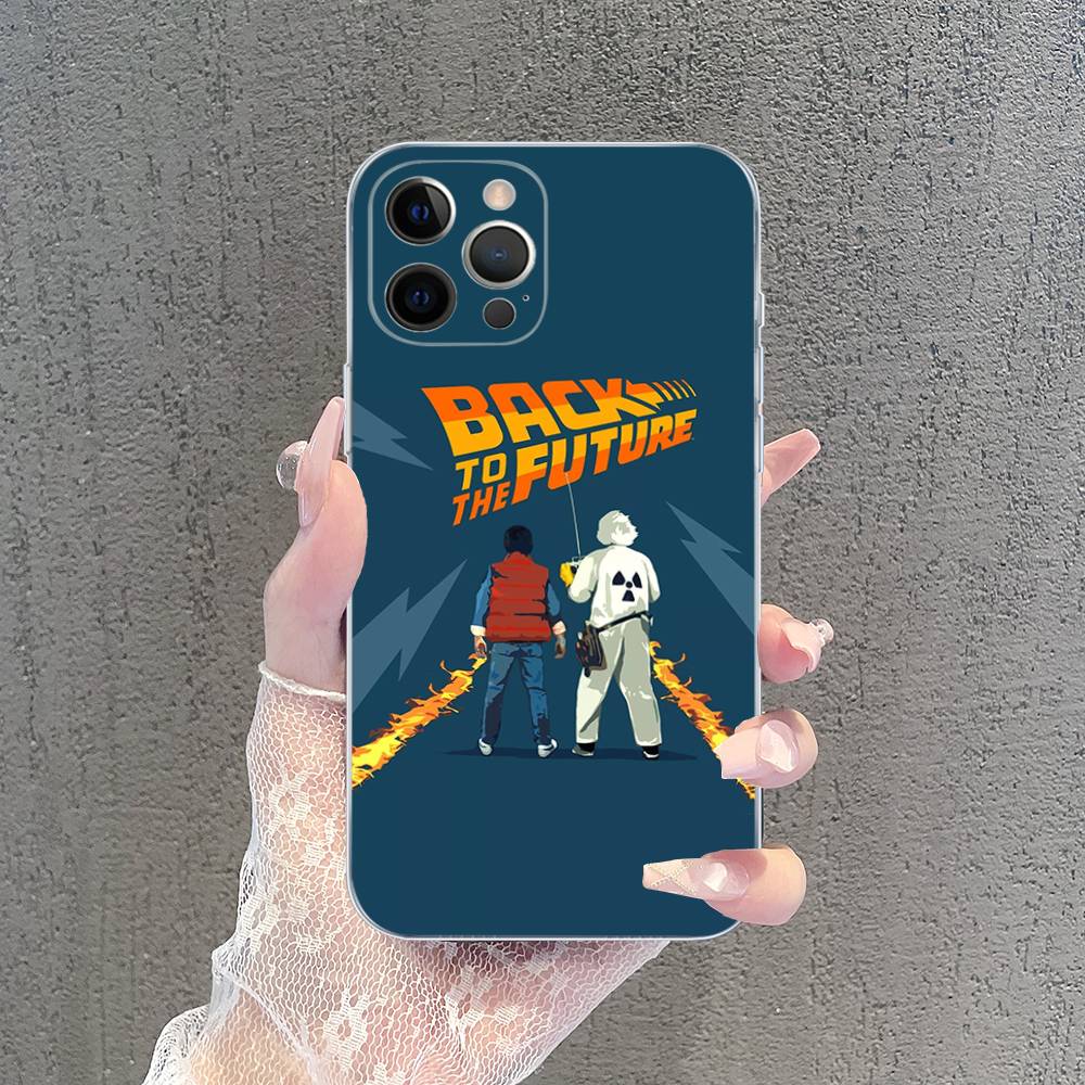 

Back To The Future Transparent TPU Phone Case For IPhone 17 11 12 13 14 15 16 Pro Max 16 Plus Cover iPhone 14 plus