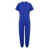 Unisex Kids Adaptive Clothing Jumpsuit Round Neck Short Sleeve Design Back Invisible Zipper Solid Color Full Body Outfit