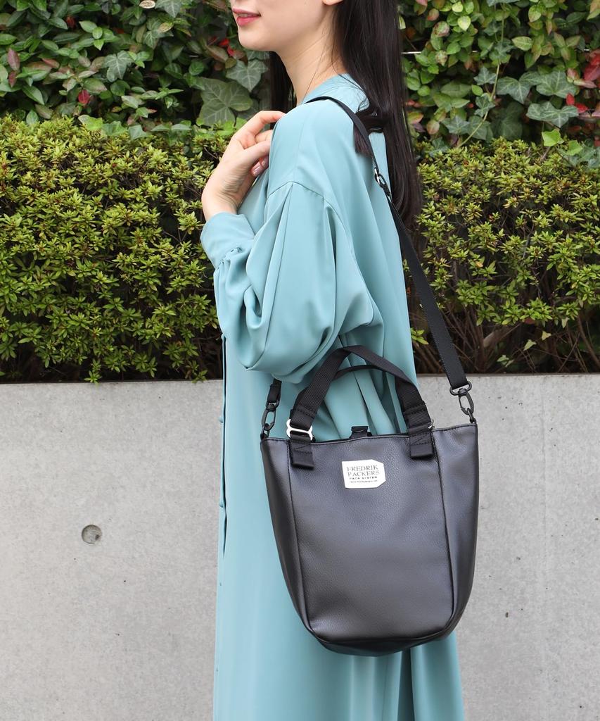 EC Exclusive Mini Tote Bag MISSION TOTE XS ECO LEATHER Limited Shoulder Bag Lightweight Plain Ladies FREE Black 221300672BLKFREE [Fredrik Packers]