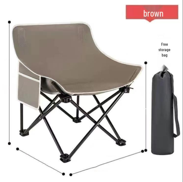 Portable Germany Outdoor Moon Chair: Folding Camping Fishing Picnic Stool with Backrest
