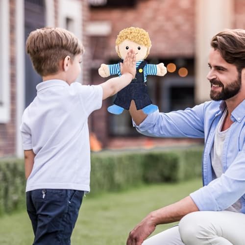 Kids Hand Puppets 11.8" Plush Girl Puppet for Puppet Theater, Odorless Skin-Friendly Soft Hand Puppet Toy for Family Show