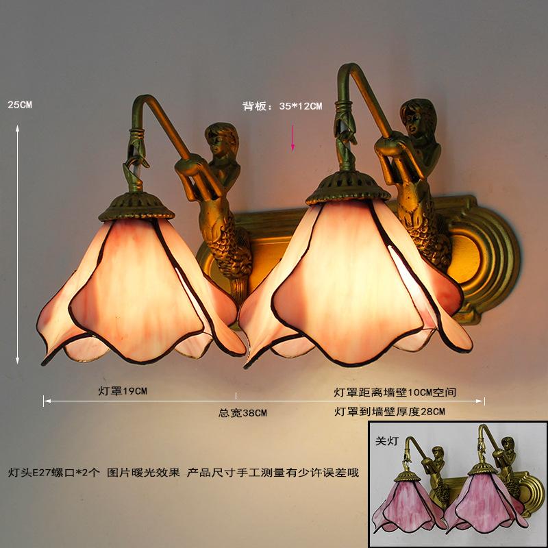 

Американский креативный ретро-туалет в виде зеркала для ванной комнаты с подсветкой, настенный светильник, европейский туалетный столик, средиземноморский простой настенный светильник