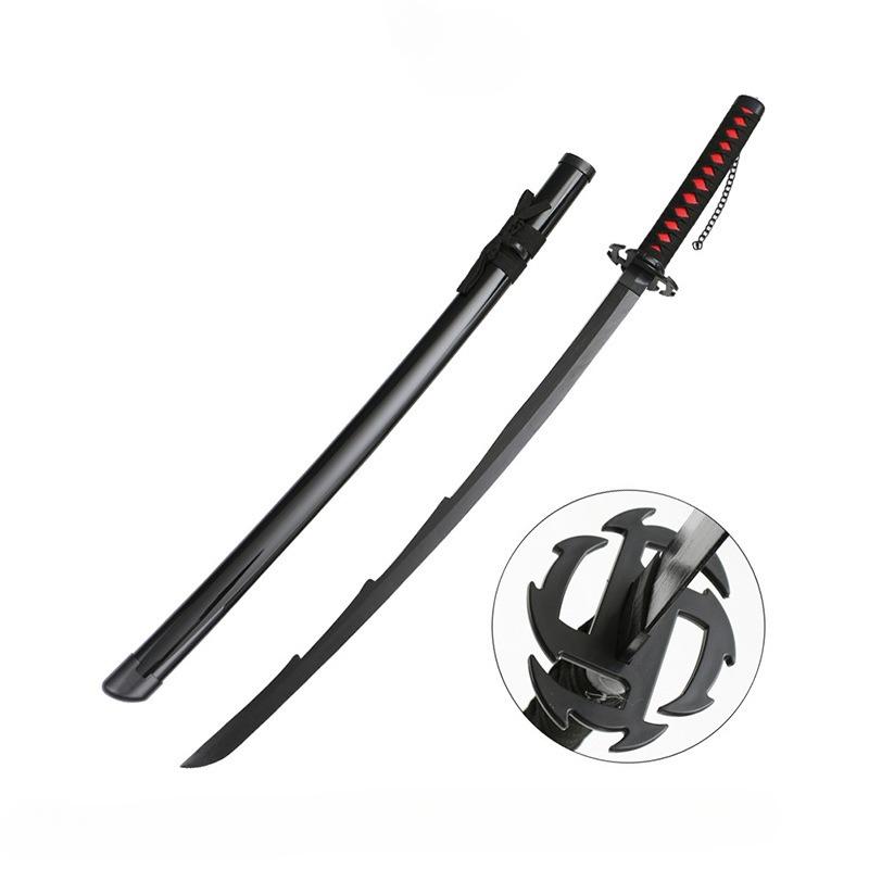 104cm Kurosaki Ichigo Samurai Sabre Anime Bleach Cosplay Custom Prop Ninja Blade Real Size Japanese Katana Swords Kid Toys Gifts
