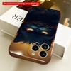 2DFlat Glowing Eyes Black Cat Phone Case All inclusive film hard iPhone case, compatible with iPhone 18 Pro Max 17 16 15 14 13 12 11