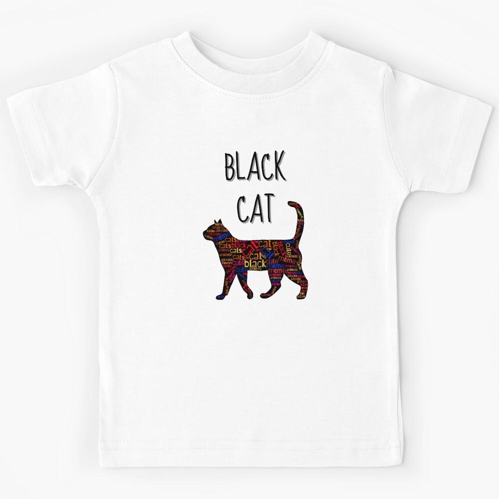Black Cat Kids T-Shirt 130