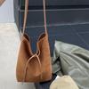 Bag Premium texture shoulder tote messenger bag light luxury leather women's bag large capacity cowhide bucket bag