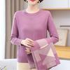 2pcs Fall Winter Women's Knitted Tops Set Plus Size Knitted Cardigan Pullover Sweater Two-Piece Set Open-front Cardigan Jacket Knitted Sweater Outfits