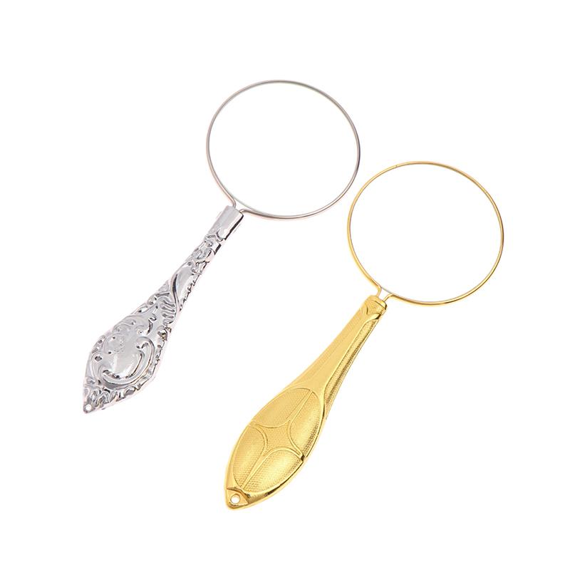 Lupa Přenosná Ruční 5X Zvětšovací sklo Jemná Vzorovaná Rukojeť Kapesní Lupa Pro Čtení Inspekci Řemesla