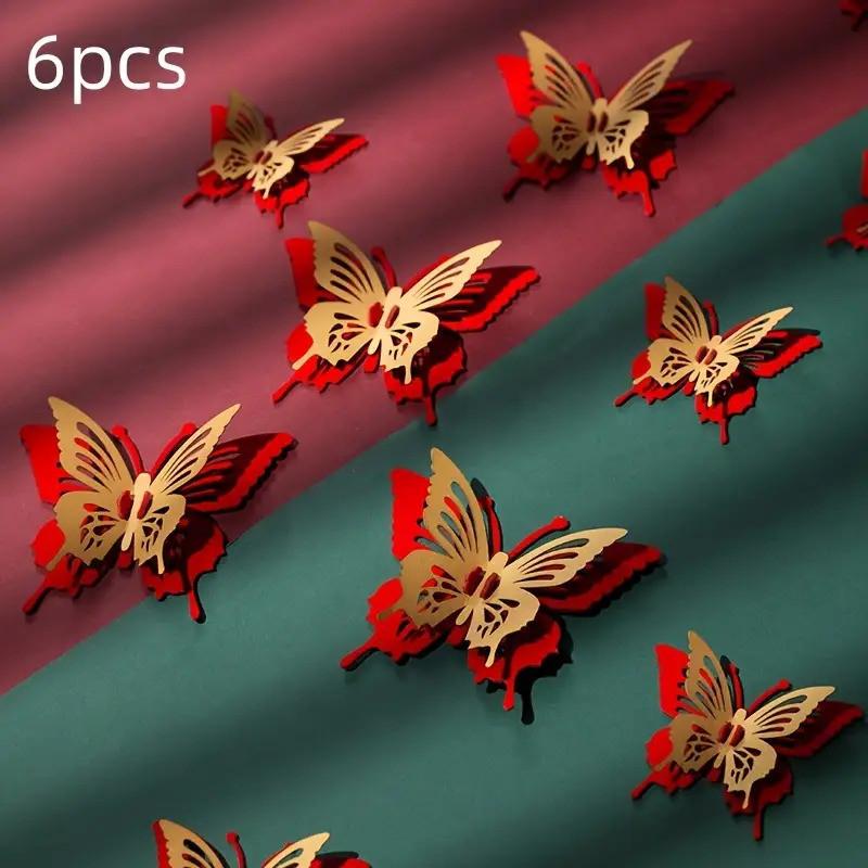 6/10pcs Romantic Wedding Items Wedding Room Background Wall Decorations In The Bride'S Bedroom Arrangement Newlywed Butterfly Three-Dimensional
