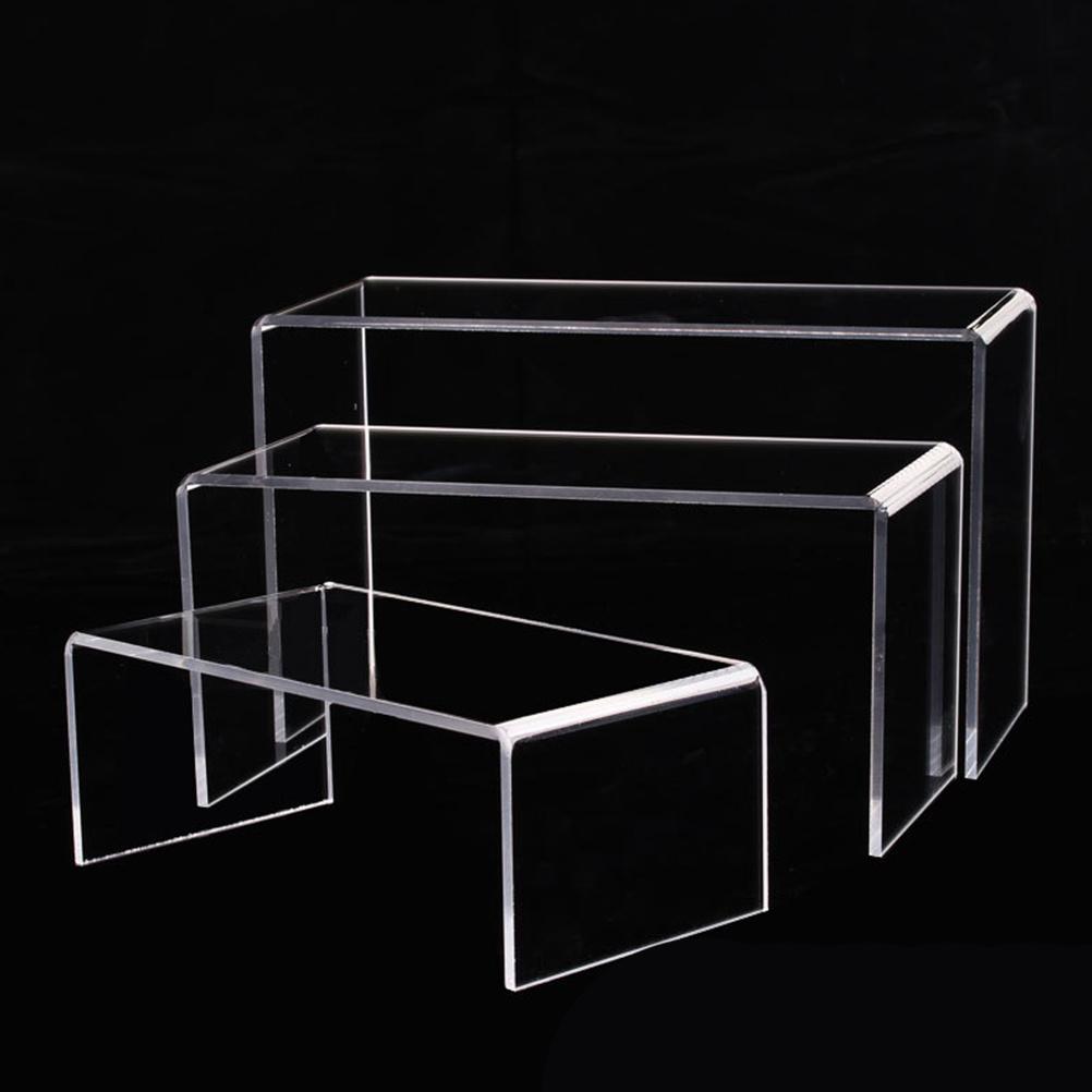 3 Stück Acryl-Display-Ständer Klar U-förmig Schuh-Display-Ständer für Einzelhandels-Vitrine Lagerregal Schmuck Kosmetik Organizer Klein